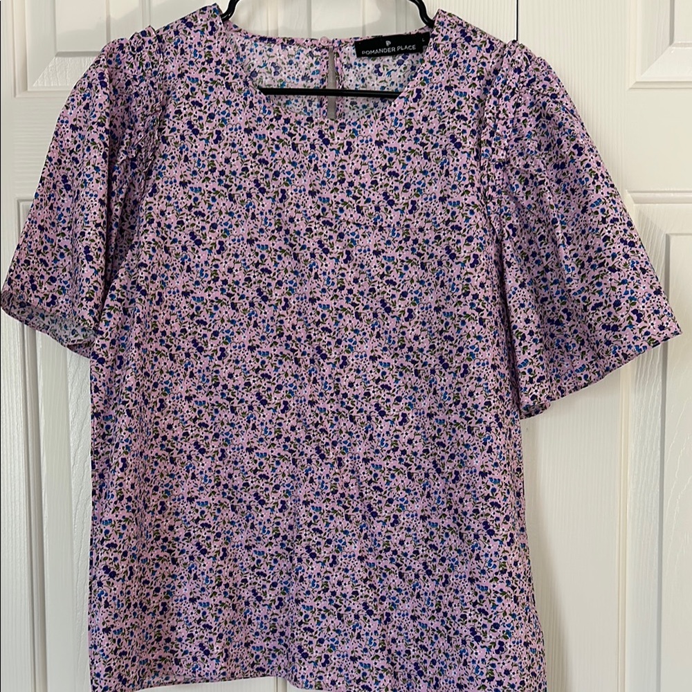 Women's Purple Floral Top